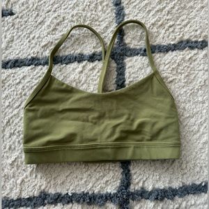 Lululemon Adjustable Flow Y Bra. Size: 4. Color: Bronze Green